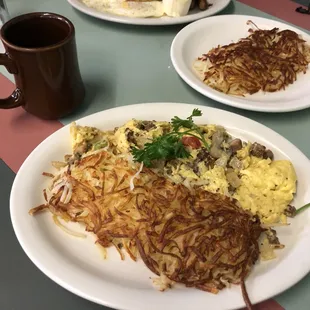 Beef Creole Scramble (with no tomatoes).