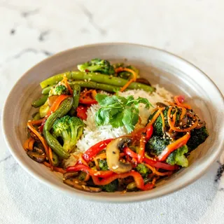 Catering Stir Fry Veggie with Jasmine Rice