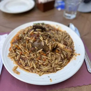 Greek Baked Lamb with Orzo