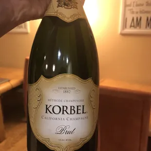 Bottle of korbel (delivery)