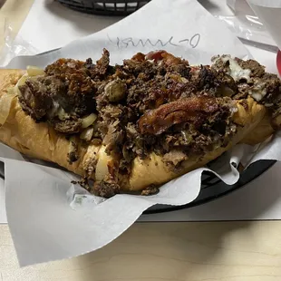 Cheesesteak with bacon