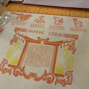 Cute zodiac placemat- nice touch