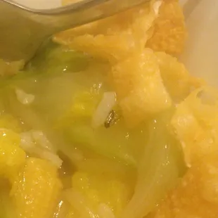 Ordered shrimp chow mein and it came with a little something extra. Disgusting.