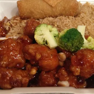 General Tso's chicken combo...