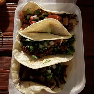 Alambre, al pastor, bistec.