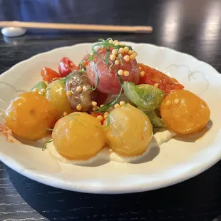 Ume Shiso Tomato salad with whipped tofu