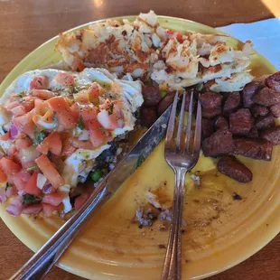 Huevos rancheros with Chorizo