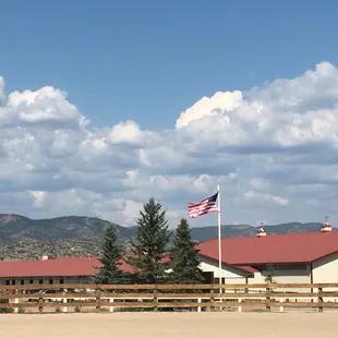 From arena, overlooking barn