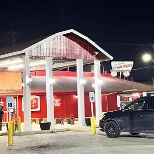 a car parked in front