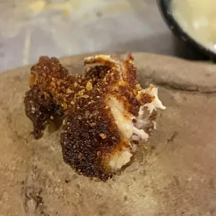 Piece of the chicken fried chicken