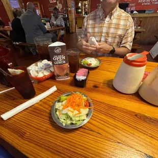 side salads with homemade dressings