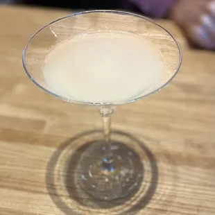 Peach martini- there is miniature tapioca on the bottom, but you can't see it until you are at the end of the drink.