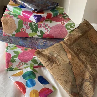 Free gift wrapping station available with purchase!