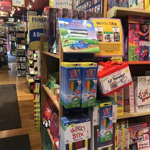 Hands-on toys and games.