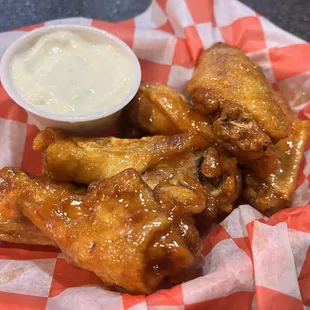 Hot honey chicken wings