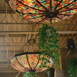 a stained glass chandelier
