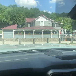 Outside shot. What a beautiful building by the river.