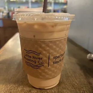Busy Bee iced latte with whole milk