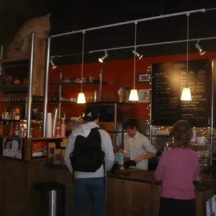 customers at the counter