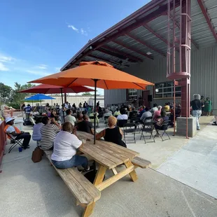 Special event outside of Little River Roasting Co.