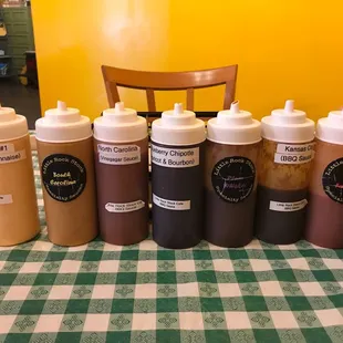 Lots of different yummy homemade sauces to try! Yummy  (our waitress recommended the Plum Whiskey)