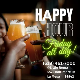 happy hour friday all day