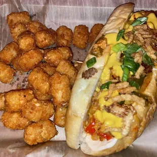 Hail seitan cheesesteak