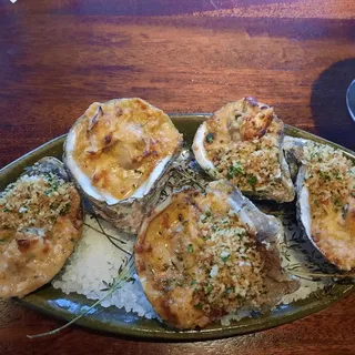 Blue Crab Broiled Oysters