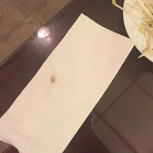Hair that was in the soup...