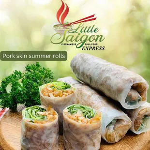Pork skin summer rolls