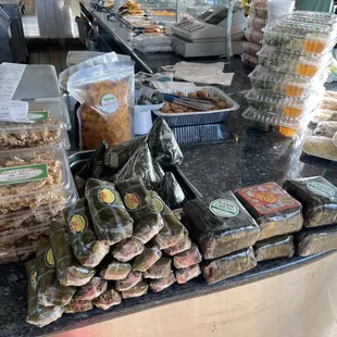 a variety of food items