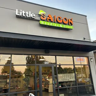 the front of the restaurant