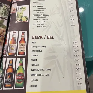 Beverage Menu