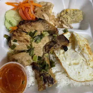Pork rice dish