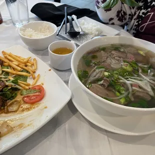 85. Shaking 31. Pho with Rare Round Beef, Fat Brisket, Well-Done Flank