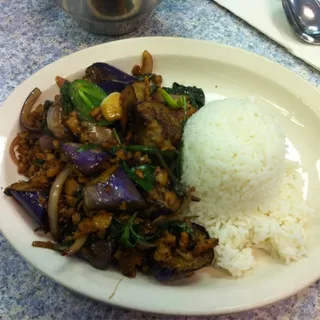 Broccoli with Chicken over Rice