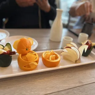 Adorable fresh fruit decorations