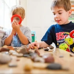 We encourage exploration in at our science table