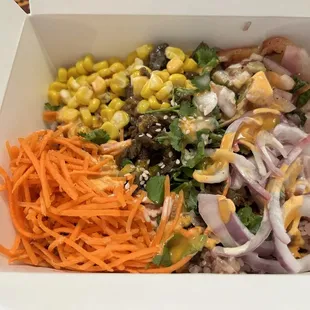 Purple rice bowl with beef Bulgogi