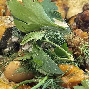 Seasonal roasted winter squash hummus bowl