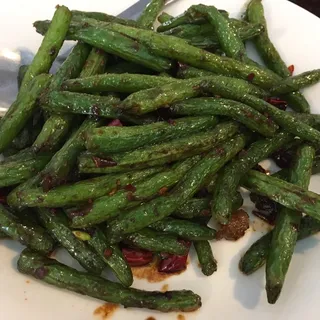Fry Cooked String Beans