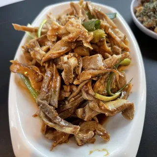 Pig's Stomach Strips In Sesame Sauce Or Spicy Sauce