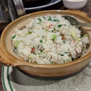 Rice W/ Salted Pork And Veg