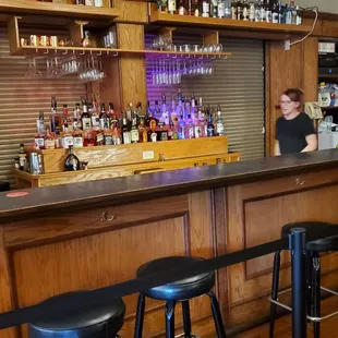 View of the bar