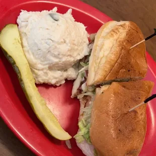 Italian stallion sub with potato salad