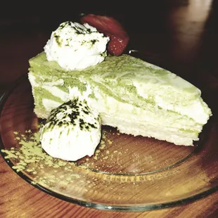 Matcha cheesecake delicious
