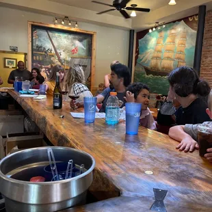 interior, sushi and sashimi