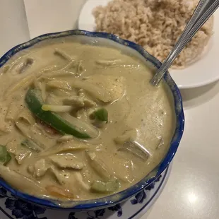 Green Thai chicken curry