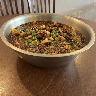 Water boiled whole fish with Chef special sauce