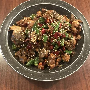 Free range chicken with hot green pepper